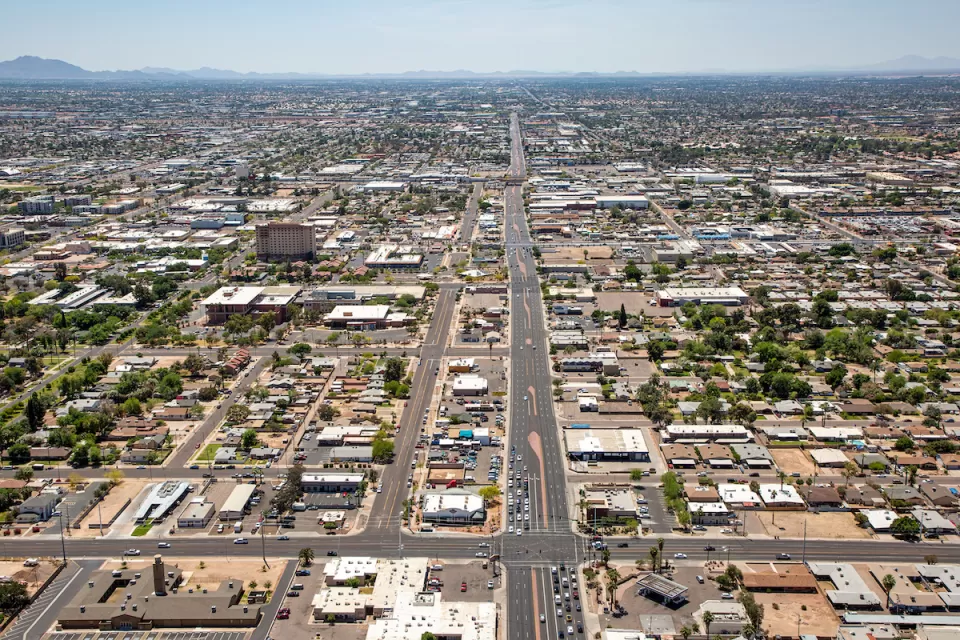 Aerial view of Mesa, Arizona